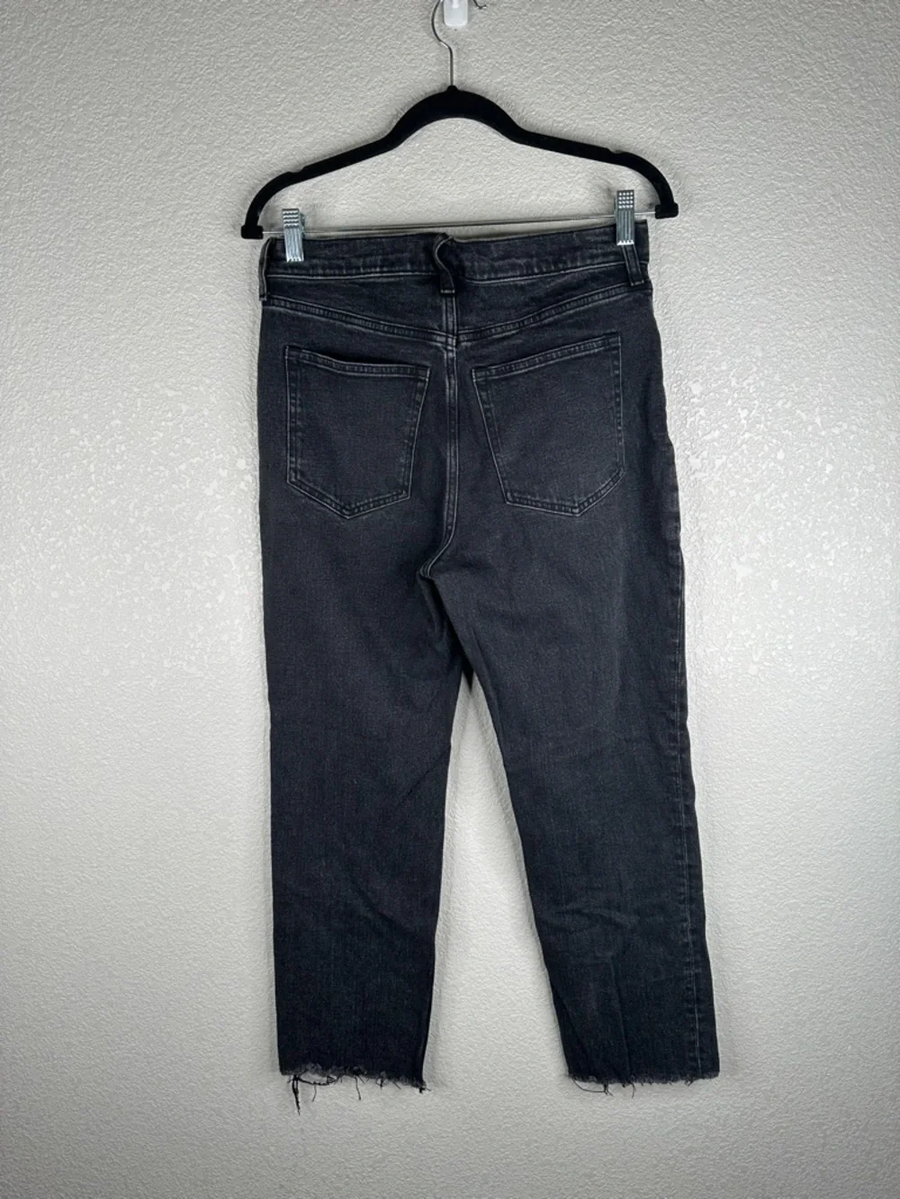 Abercrombie & Fitch Dark Wash Black The Ankle Straight‎ Ultra High Rise Size 29 - Picture 3 of 5